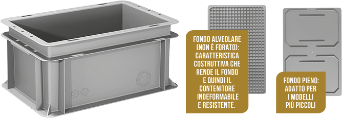 CPLC260 - contenitore grigio multiuso sovrapponibile fondo pieno