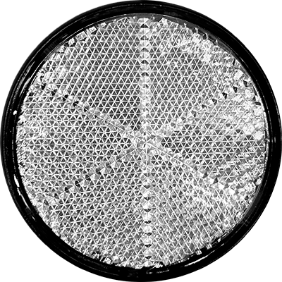 CT23W - Catadiottro retrorilflettente bianco e vite posteriore