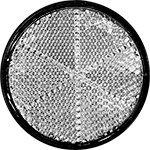 CT33W - Catadiottro retroriflettente bianco biadesivo