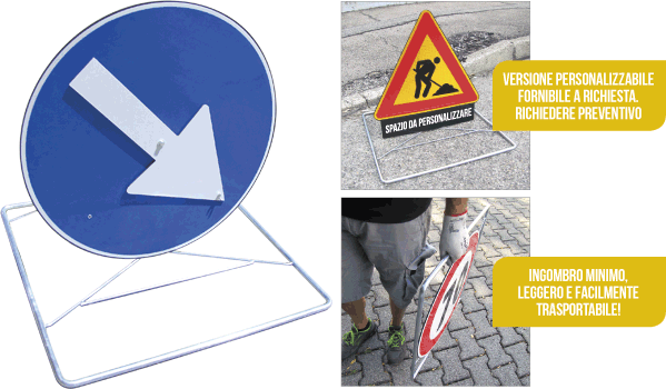 CVGLH6082B - Cavalletto richiudibile con disco da 60 CL 2 "passaggio obbl.destra"