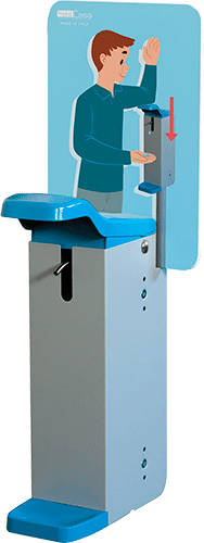 DCCS03 - Dispenser a muro per gel o sapone in acciao VERN.azionabile con gomito