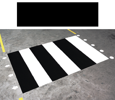 DMP300N - striscia PVC NERO dim.300mmx1m x composizione attraversamento pedonale