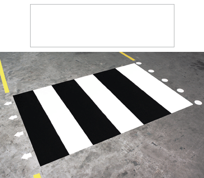 DMP300W - striscia PVC BIANCO d.300mmx1m x composizione attraversamento pedonale