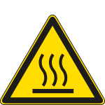 E1139KS - Etichetta adesiva pericolo superficie calda EN ISO 7010