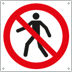 E1304Y - Cartello divieto passaggio pedoni EN ISO 7010