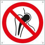 E1329KS - Etichetta adesiva divieto ai portatori protesi metalliche EN ISO 7010