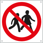 E13496K - cartello vietato accesso bambini EN ISO 7010