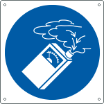 E13501K - cartello obbligo utilizzo rilevatore di gas simbolo EN ISO 7010 M048