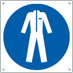 E1361K - Cartello obbligo indossare indumenti protett solo simbolo EN ISO 7010