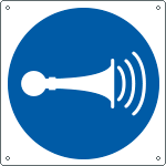 E1362KS - Etichetta obbligo segnalare l'avviamento solo simbolo EN ISO 7010