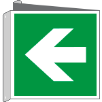 E15104BIX - Cartello bifacciale solo simbolo freccia dx/sx EN ISO 7010