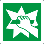 E15112X - Cartello emergenza rompere in caso di emerg..solo simbolo EN ISO 7010