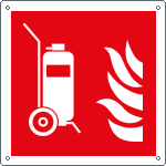E15165Z - Cartello antincendio estintore carrellato EN ISO 7010 F009