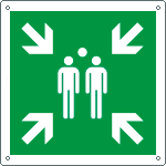 E15180W - Cartello emergenza punto di raccolta solo simbolo EN ISO 7010