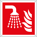 E15502X - Cartello antincendio sistema estinzione incendio ad acqua EN ISO 7010