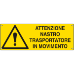 E1706KS - Etichetta adesiva nastro trasportatore movimento EN ISO 7010