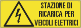 E17072KS - etichetta autoadesiva stazione di ricarica veicoli elettrici.