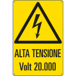 E17120X - Cartello pericolo alta tensione VOLT 20.000