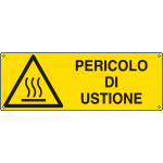 E17124KS - Etichetta adesiva pericolo di ustione EN ISO 7010