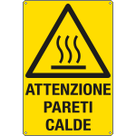 E17131X - Cartello pericolo pareti calde EN ISO 7010