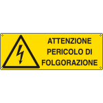 E1731KS - Etichetta adesiva attenzione pericolo folgorazione EN ISO 7010