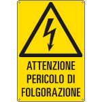 E1731X - Cartello attenzione pericolo folgorazione EN ISO 7010