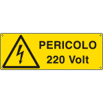 E1739KS - Etichetta adesiva pericolo 220 volt EN ISO 7010