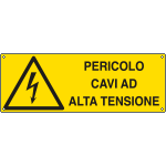 E1749KS - Etichetta adesiva pericolo cavi ad alta tensione EN ISO 7010