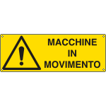 E1773K - Cartello pericolo macchine in movimento EN ISO 7010