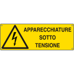 E1775KS - Etichetta adesiva apparecchiature sotto tensione EN ISO 7010