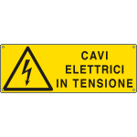 E1781KS - Etichetta adesiva cavi elettrici in tensione EN ISO 7010