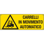 E1784KS - Etichetta adesiva carrelli in movimento automatico EN ISO 7010