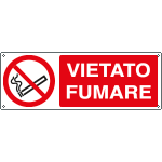 E1801K - Cartello divieto vietato fumare EN ISO 7010 P002