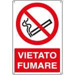 E1801X - Cartello divieto vietato fumare EN ISO 7010