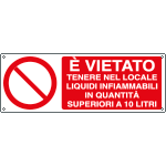 E18045KS - Etichetta adesiva vietato tenere nel locale EN ISO 7010