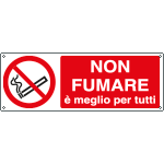 E1804K - Cartello divieto non fumare è meglio per tutti EN ISO 7010