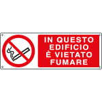 E18090K - Cartello divieto in questo edificio e' vietato EN ISO 7010