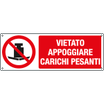 E18340KS - Etichetta adesiva vietato appoggiare carichi pesanti EN ISO 7010