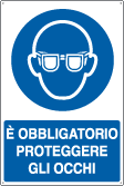 E1901Y - Cartello obbligo proteggere gli occhi EN ISO 7010