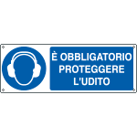 E1906K - Cartello obbligo proteggere l'udito EN ISO 7010