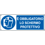 E1908KS - Etichetta adesiva obbligo schermo protettivo EN ISO 7010