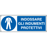 E1911K - Cartello obbligo indossare indumenti protettivi EN ISO 7010