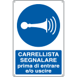 E1917X - cartello segnalare entrare e/o uscire  EN ISO 7010