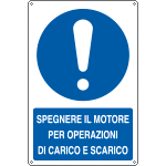 E1967Y - Cartello obbligo spegnere il motore EN ISO 7010
