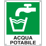 E20108Y - cartello emergenza acqua potabile EN ISO 7010
