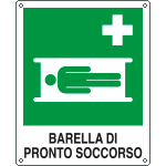 E20154K - Cartello sicurezza barella di pronto soccorso UNI ISO 7010