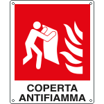 E20156K - Cartello antincendio coperta antifiamma EN ISO 7010