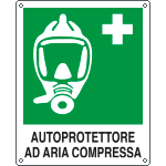 E20158X - Cartello autoprotettore ad aria compressa EN ISO 7010 E029