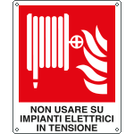 E20161WS - Etichetta adesiva non usare su impianti elettrici EN ISO 7010