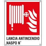E20178X - Cartello lancia antincendio naspo N. EN ISO 7010